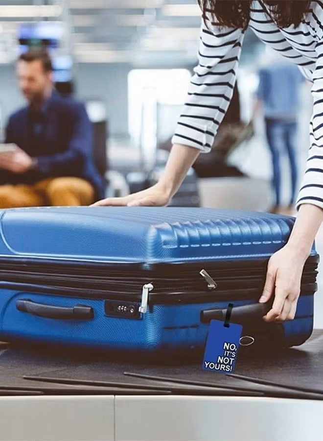 RION Luggage Tag with Name ID Card, Personalised Identifier ID Labels, Flexible PVC Travel Tags, Colorful Secure Travel Luggage Labels for Travel, Baggage Identity ID Labels, Suitcase Tags, 6 Pack - Image 2